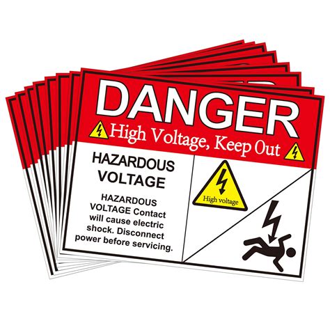 Buy Hazardous Voltage Safety Warning Sticker 3 X 4 Danger Voltage