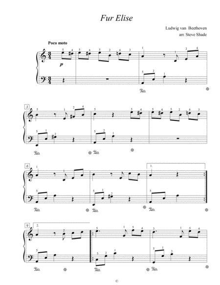 These beautiful transcriptions are perfect for students who've just mastered coordination of right hand melody against left hand broken chords. Fur Elise (Easy Piano) By Ludwig Van Beethoven (1770-1827) - Digital Sheet Music For Individual ...