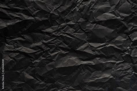 Black Crumpled Paper Texture Background Stock Photo Adobe Stock