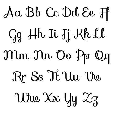 Upper And Lowercase Cursive Letters Printable English Cursive Letters