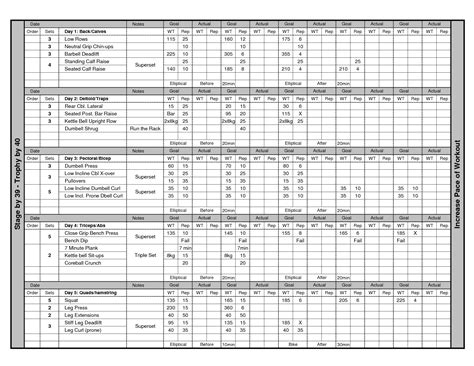 Bodybuilding Excel Templates 6 Schedule Template Excel Excel
