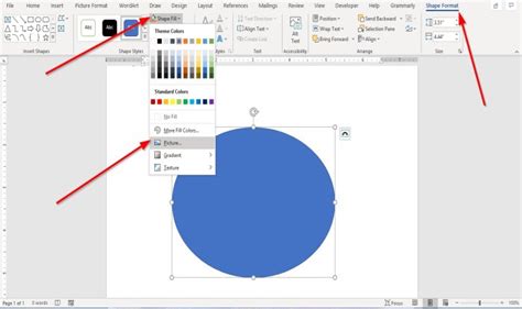 How To Insert A Picture Into A Shape In Word