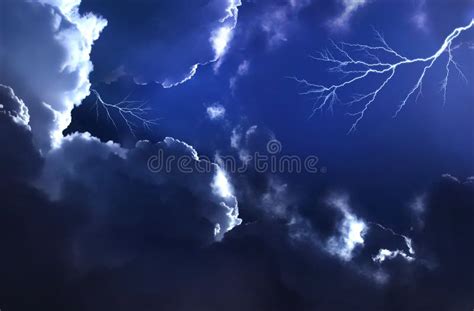 Stormy Night Sky Stock Image Image Of Glowing Dark 57353011