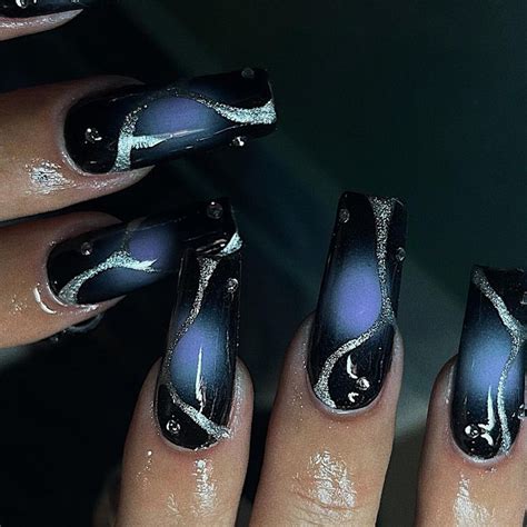 Gel X And Gel Manis On Instagram “this Set Deserves Two Posts 🖤 ⁣ ⁣ ⁣ ⁣ ⁣ ⁣recreated Nails