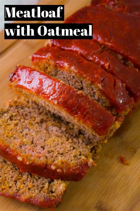 1/2 cup plain bread crumbs (or slightly ground oats). Meatloaf with Oatmeal is an easy ground beef dinner recipe. This 2 pound meatloaf is made with ...