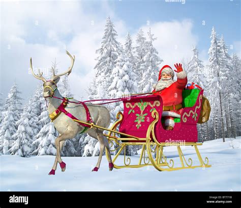 Fajarv Santa Claus With Reindeer Images