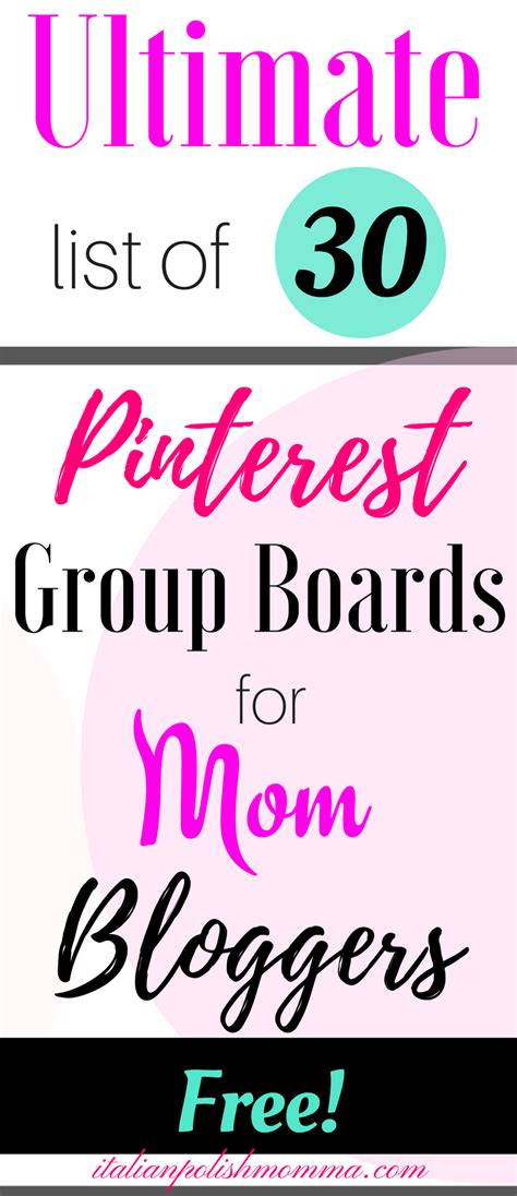 Pinterest Group Boards For Mom Bloggers Pinterest Marketing Strategy