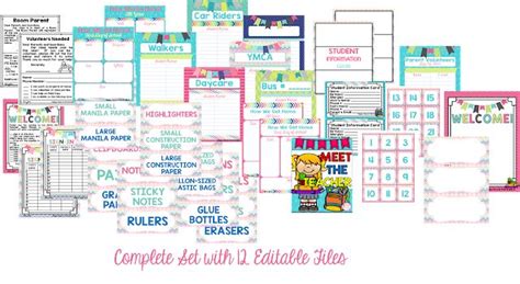 Meet The Teacher Packet Editable Files Included Meet The Teacher