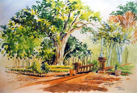 Arteworld By Sanika Dhanorkar 98 Watercolour Painting A Rural