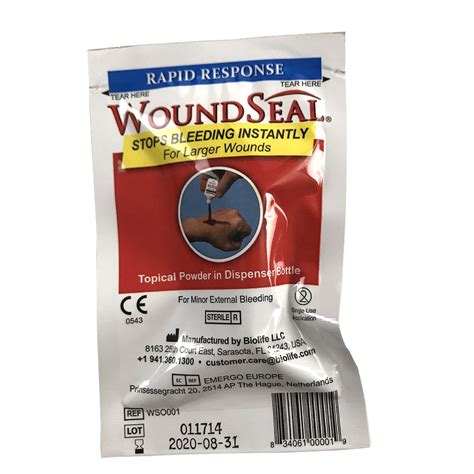 Woundseal Blood Clot Powder Rapid Response Bottle By First Aid Only