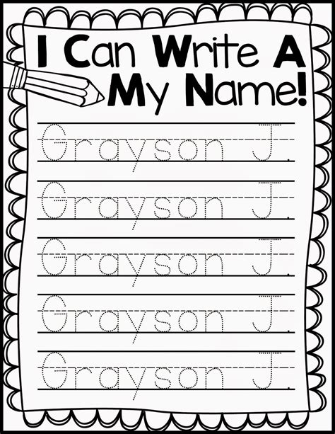 Freebie Friday Name Handwriting Practice Kindergarten Names Name