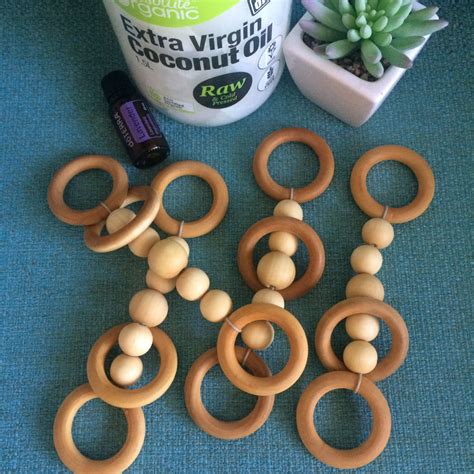 Wooden Baby Teethers 15 Wood Has Been Hand Treated In Coconut Oil And