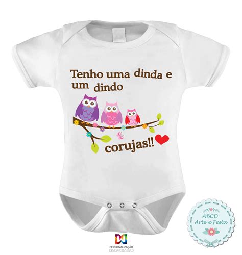 Body Infantil Dinda E Dindo Coruja Elo7 Produtos Especiais