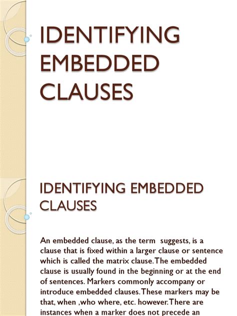 Identifying Embedded Clauses Pdf