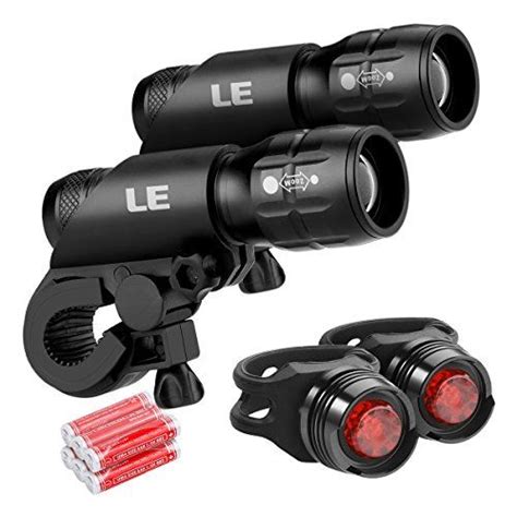 Le 2 Pack Led Bike Light Setfront And Rear Bicycle Light