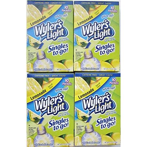 Wylers Light Lemonade Singles To Go 4 Boxes