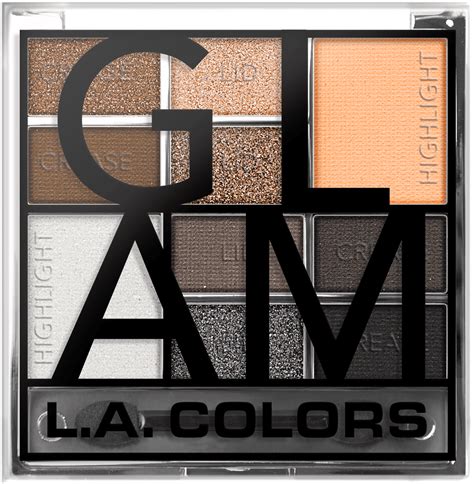 La Colors Eyeshadow 10 Color Block Palette Glam 056 Fl Oz