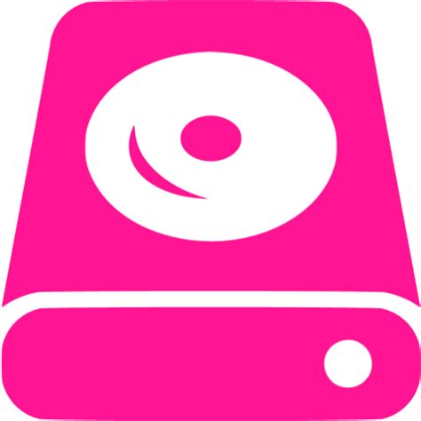 Deep Pink Hdd Icon Free Deep Pink Computer Hardware Icons