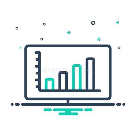 Mix Icon For Dynamics Chart And Market Stock Illustration