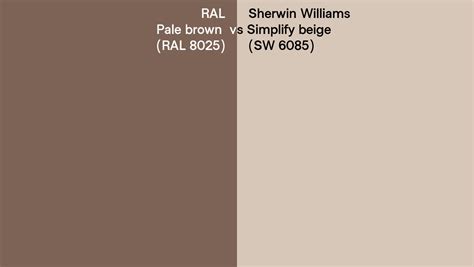 Ral Pale Brown Ral 8025 Vs Sherwin Williams Simplify Beige Sw 6085