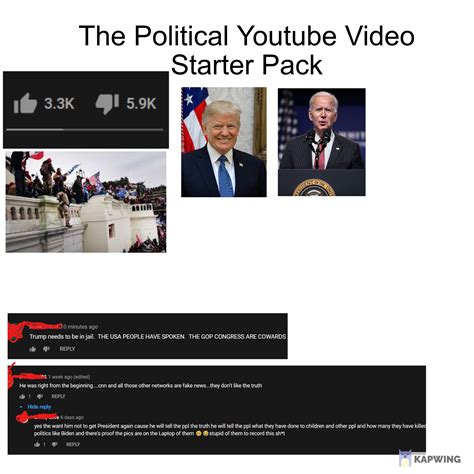 The Political Youtube Video Starterpack Rstarterpacks Starter