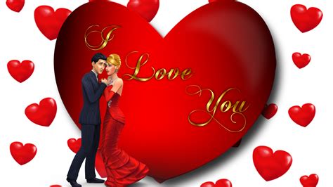 Your i love you rose stock images are ready. I Love You Loving Couple Red Heart Desktop Hd Wallpaper ...
