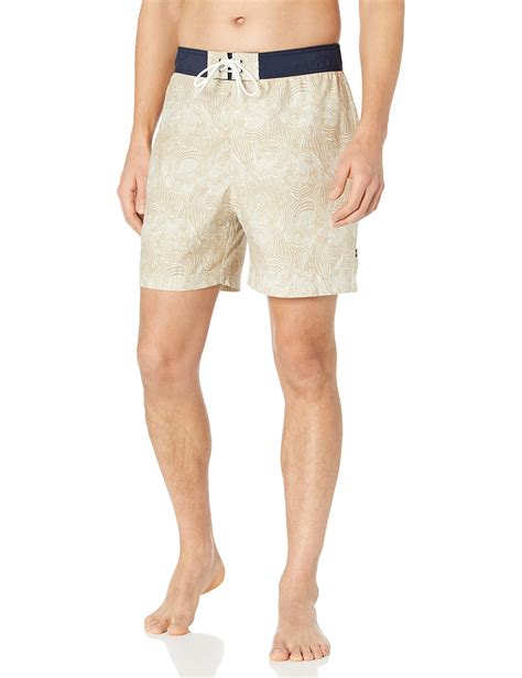 Nautica Mens Quick Dry Print Swim Trunk Nautical Fashions