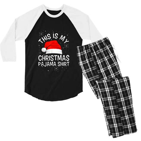 Custom This Is My Christmas Pajama Mens 34 Sleeve Pajama Set By Adarandella Artistshot