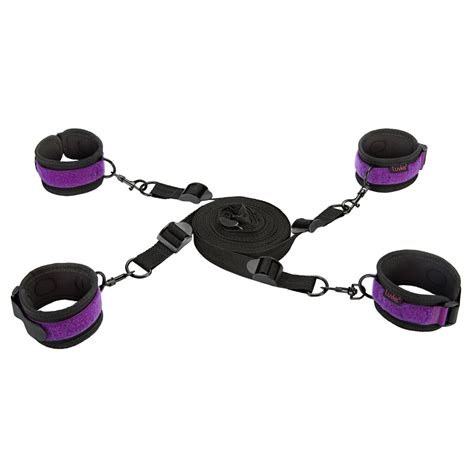 Luvkis Handcuffs Fetish Bed Restraint Kit For Sex Bdsm Bondage Leather Suit Adult Toy For Couple
