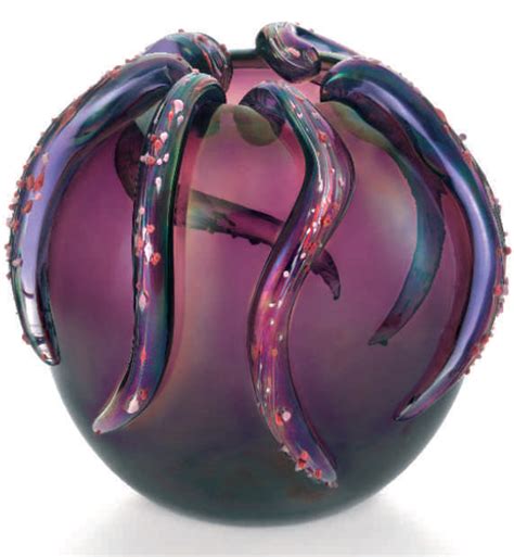 Polpo By Venini Handmade Blown Glass Sphere With Hot Applied