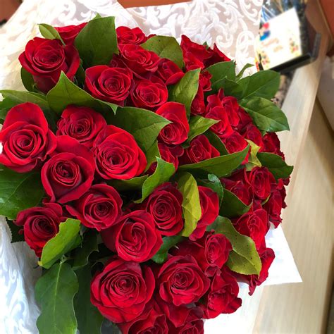 50 Red Rose Bouquet Mariams Flowers Reviews On Judgeme