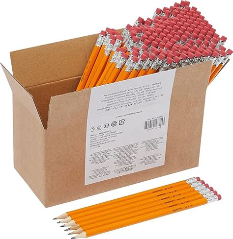 Amazon Basics Presharpened Wood Cased 2 Hb Pencils 150 Pack Amazon