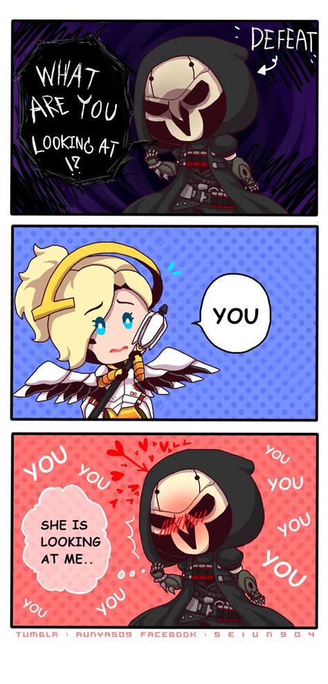 Reaper X Mercy Tumblr With Images Overwatch Funny Overwatch