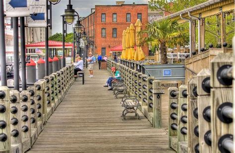 Boardwalk On The Cape Fear River Front Wilmington Nc North Carolina