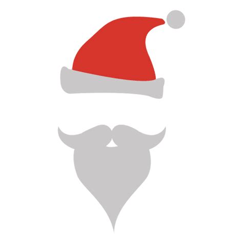 Santa Claus Beard Hat Silhouette Transparent Png And Svg Vector File