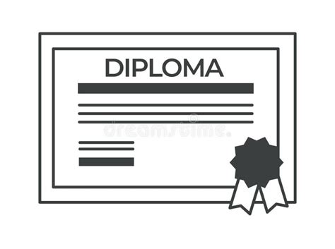 Obtaining Diploma Distance Education And Learning Stock Vector