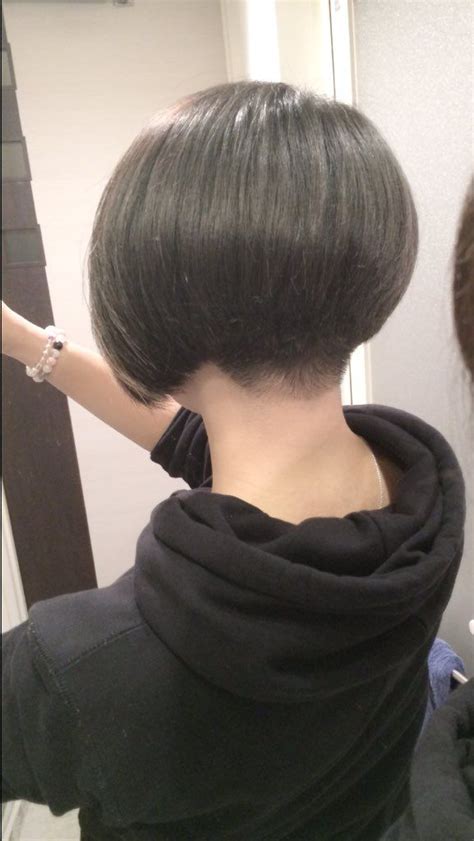 Buzzed nape bob haircut before and after. Pin on hair