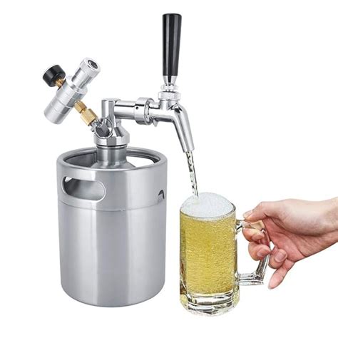 2l Mini Beer Keg Stainless Steel Mini Keg Dispenser Beer Brewing Kegs