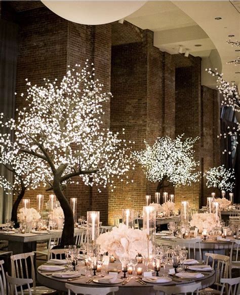 Led Tree Centerpieces Lights Wedding Decor Wedding Inside Wedding