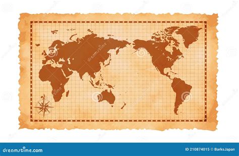 Vintage World Map Clip Art