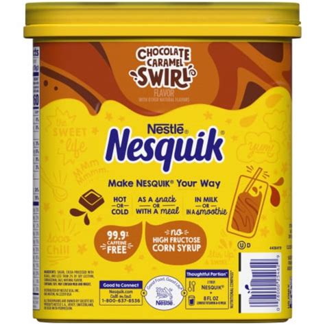 Nesquik Chocolate Caramel Flavor Powdered Drink Mix 185 Oz Qfc
