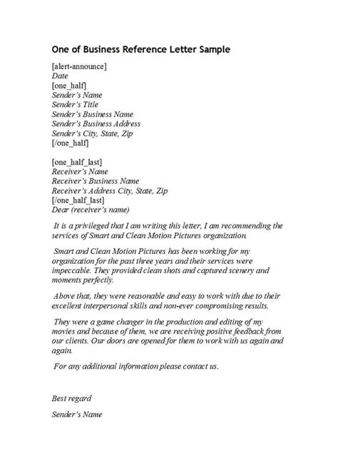 45 Awesome Business Reference Letters Reference Letter