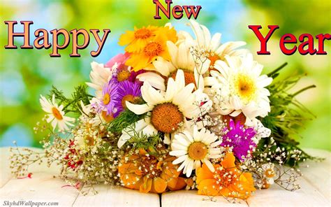Happy New Year With Flowers Wallpapers Wallpaper Cave