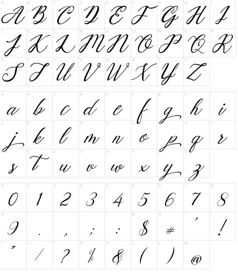 Elegant Font Alphabet