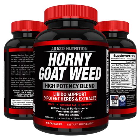 Premium Horny Goat Weed Extract With Maca Root Ginseng Muira Puama