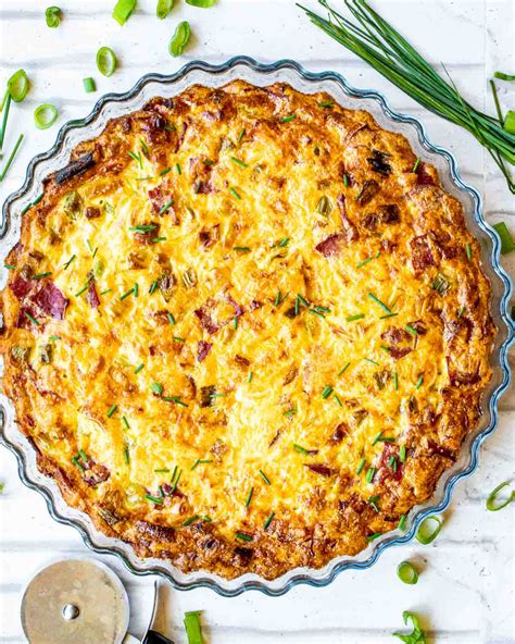 Crustless Egg And Cheese Quiche Recipe