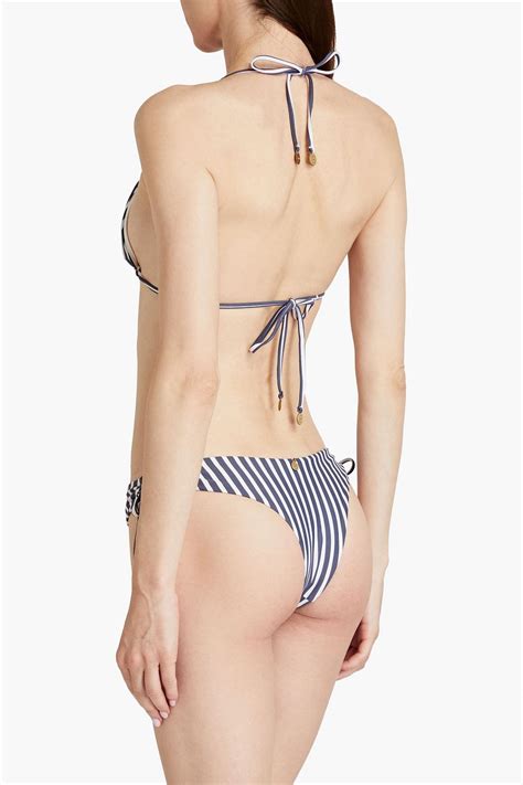 TIGERLILY Devina Tara Striped Triangle Bikini Top THE OUTNET