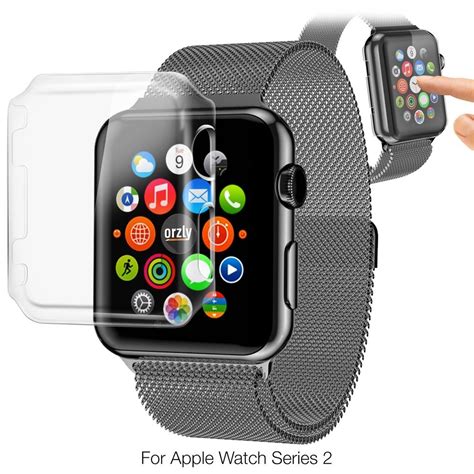 For full protection of the apple watch face, get a julk case. Orzly (3-Pack) Invisi Protective Case - Apple Watch 38mm ...