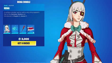Reina Bundle In Fortnite Itemshop Preview Christmas Anime Skin Youtube