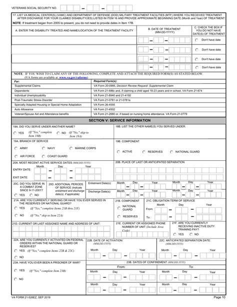 Form 21 526ez Fill Out Sign Online And Download Fillable Pdf